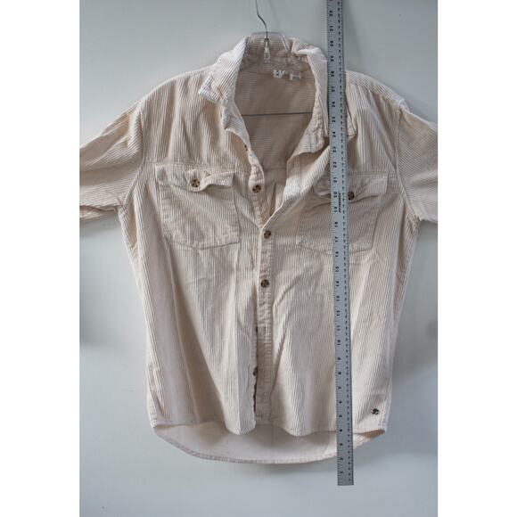 ROXY Corduroy Shacket Long Sleeve Khaki Tan Ribbed Button Sweater  Size XS - Picture 8 of 10